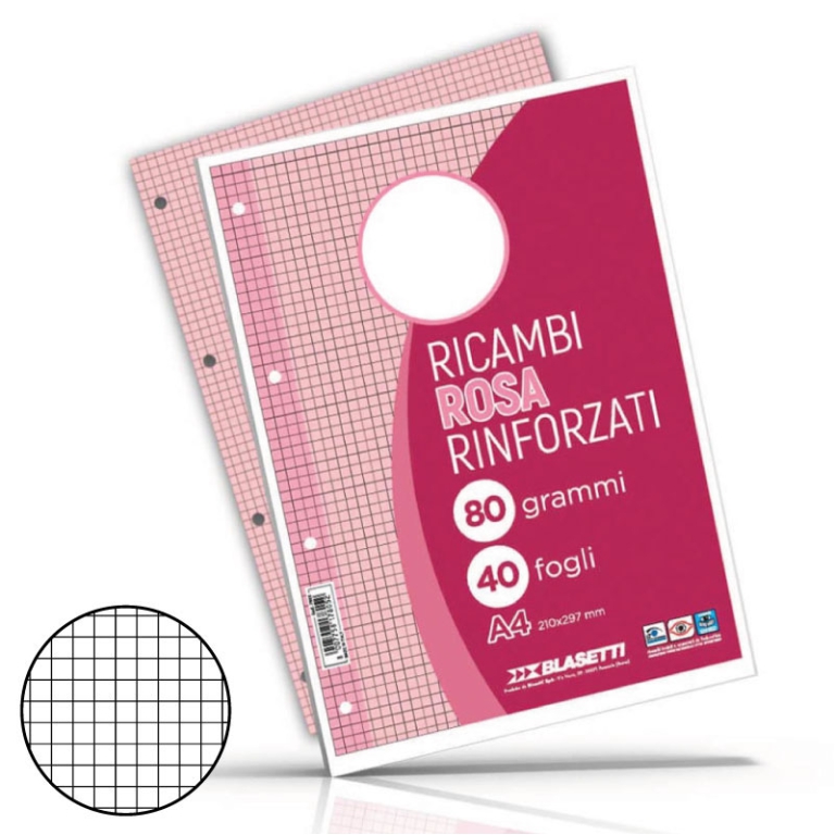 RICAMBI A4 RINFORZATI 4M  ROSA