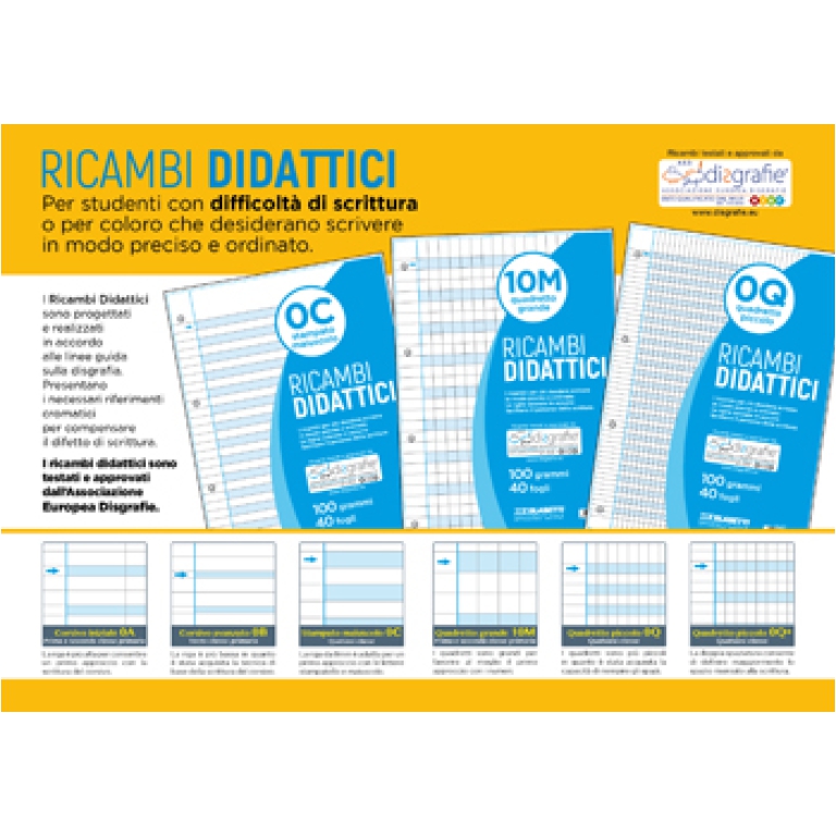 RICAMBI A4 RIGATURA A 100GR  DISGRAFICI 2