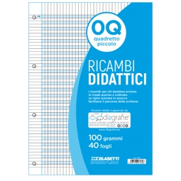 RICAMBI A4 5MM CON MARGINE  100GR DISGRAFICI