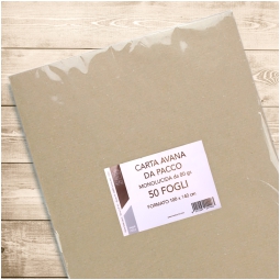 CARTA PACCO AVANA 50 FOGLI PIEGATI 100X140CM