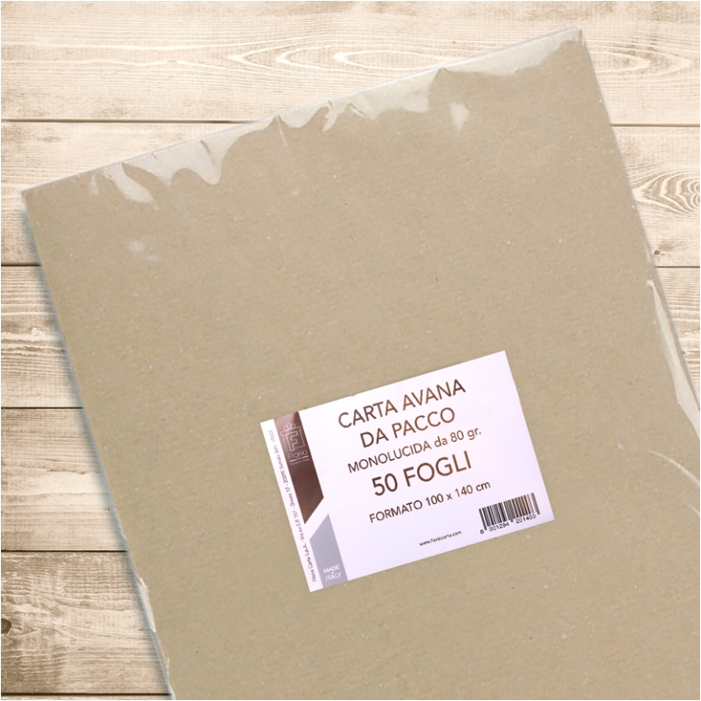 CARTA PACCO AVANA 50 FOGLI PIEGATI 100X140CM