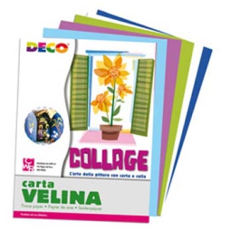 CARTA VELINA 50X76CM 25 FOGLI 20GR 5 COLORI FREDDI