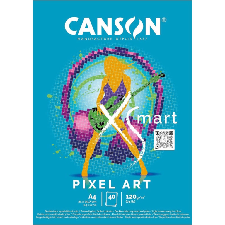 BLOCCO PIXEL ART 40FG 120GR A4 CANSON