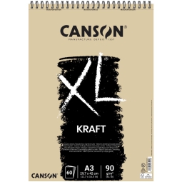 BLOCCO KRAFT 60FG 90GR A3 XL SPIRALE L.C. CANSON