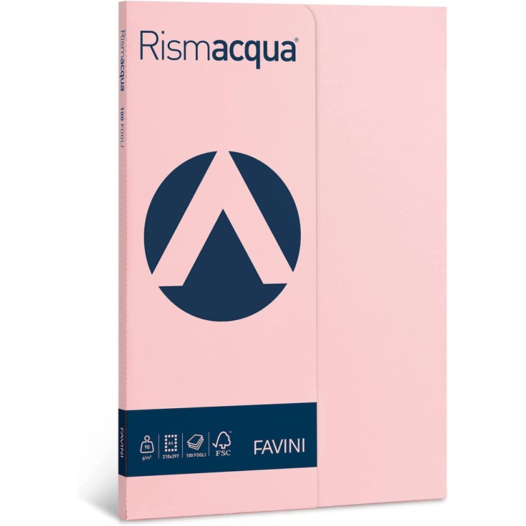 CARTA A4 90GR 100FG ROSA RISMACQUA