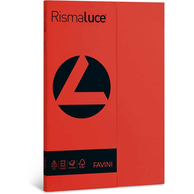 CARTA A4 90GR 100FG ROSSO RISMALUCE