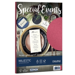 CARTA PERLATA A4 10FG 250GR ROSSO SPECIAL EVENTS