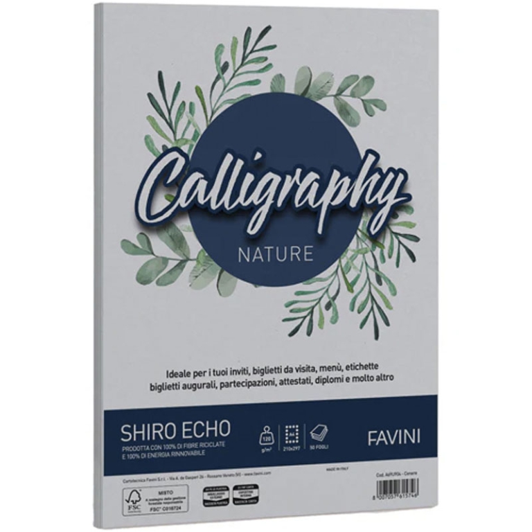 CARTA CALLIGRAPHY A4 50FG 120GR SHIRO ECHO CENERE
