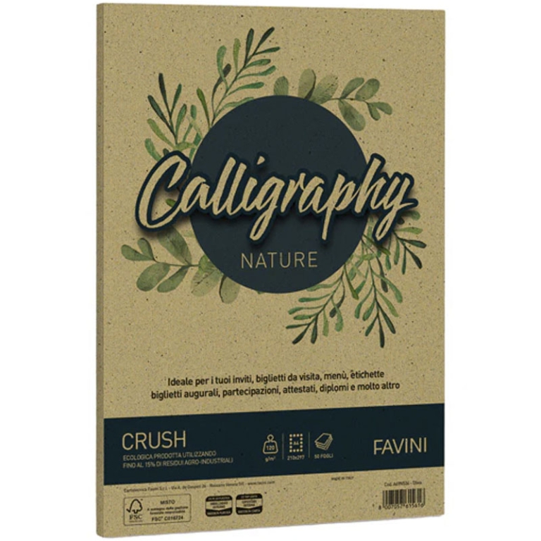 CARTA CALLIGRAPHY A4 50FG 120GR NATURE OLIVA