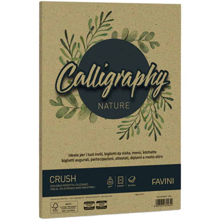 CARTA CALLIGRAPHY A4 50FG 250GR CRUSH OLIVA