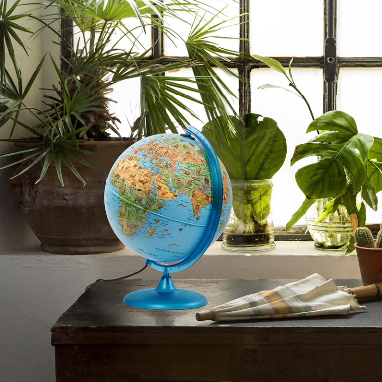 GLOBO LUMINOSO SAFARI    D25CM BASE PLASTICA 5