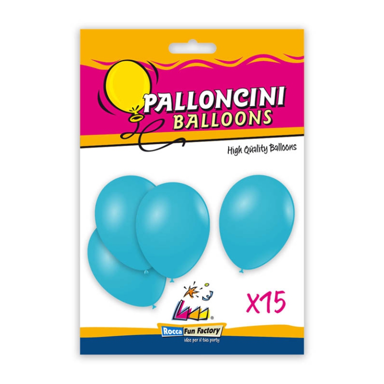 PALLONCINI 15PZ 30CM CELESTE BIO
