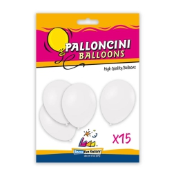 PALLONCINI 15PZ 30CM BIANCO BIO