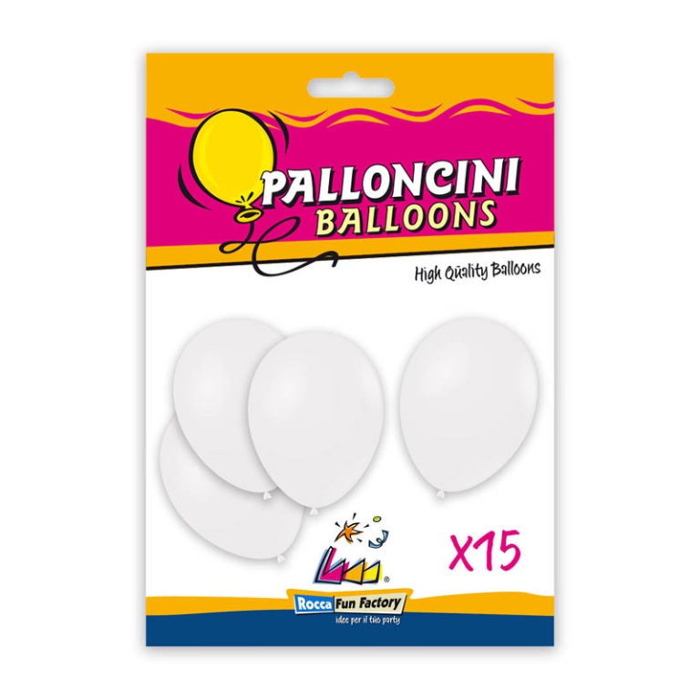 PALLONCINI 15PZ 30CM BIANCO BIO