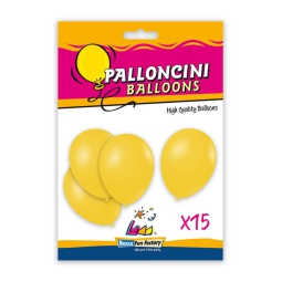 PALLONCINI 15PZ 30CM GIALLO BIO