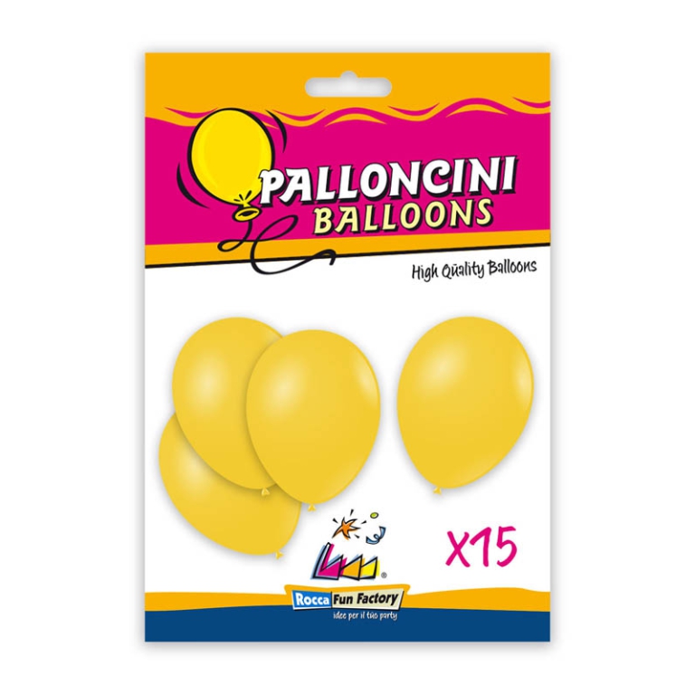 PALLONCINI 15PZ 30CM GIALLO