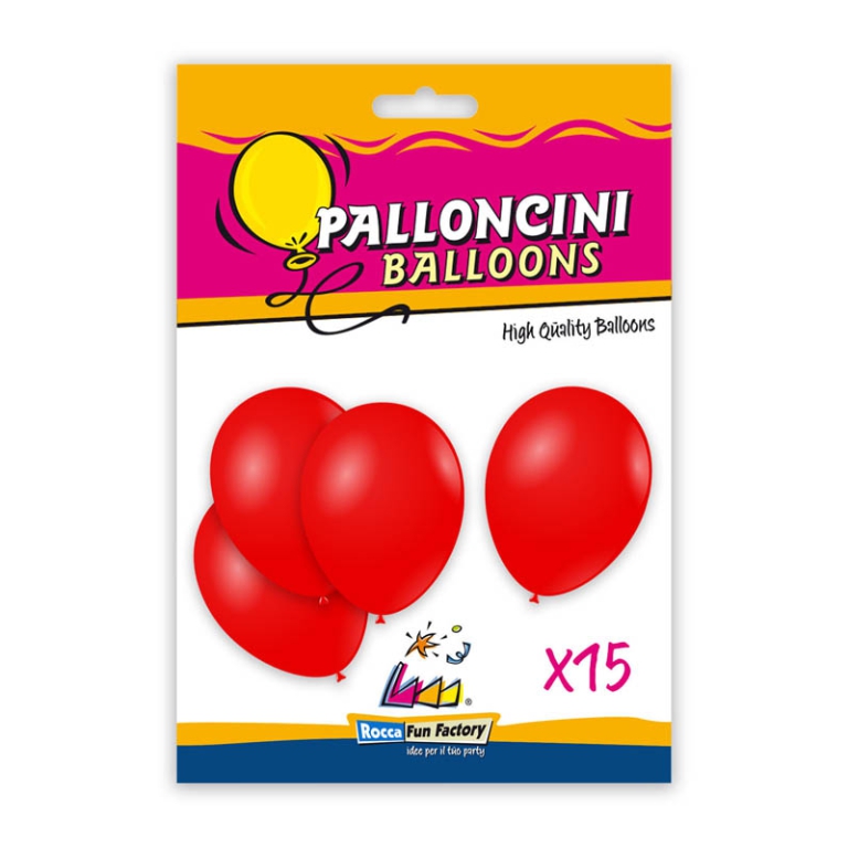 PALLONCINI 15PZ 30CM ROSSO BIO