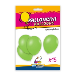 PALLONCINI 15PZ 30CM VERDE ACIDO BIO