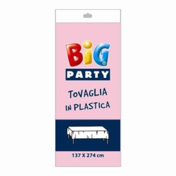 TOVAGLIA 135X270CM ROSA  PLASTICA IMPERMEABILE
