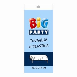 TOVAGLIA PLASTICA        135X270CM CELESTE BLISTER