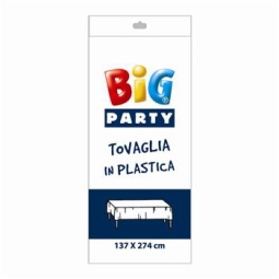 TOVAGLIA PLASTICA        135X270CM BIANCA BLISTER
