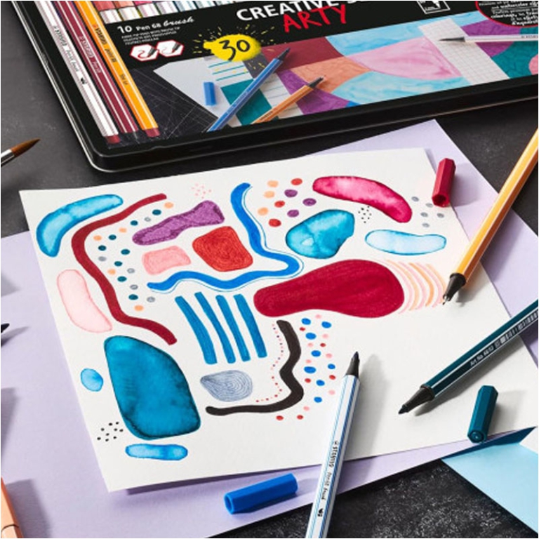 CREATIVE SET ARTY 30PZ SCATOLA METALLO STABILO 5