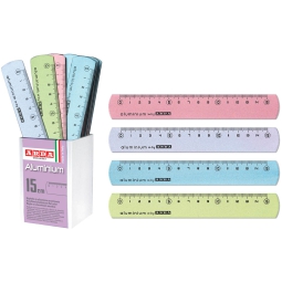 RIGA 15CM 24PZ ALLUMINIO COLORATO BARATTOLO