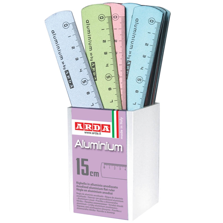 RIGA 15CM 24PZ ALLUMINIO COLORATO BARATTOLO 2