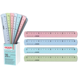 RIGA 20CM 24PZ ALLUMINIO COLORATO BARATTOLO
