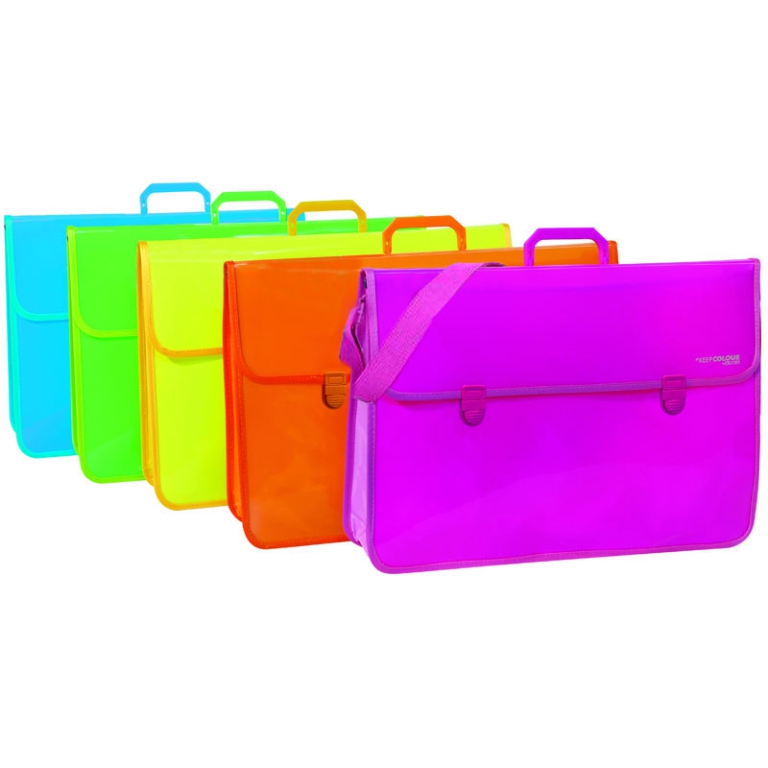 VALIGETTA FLUO MAXI 12PZ CON TRACOLLA+OMAGGIO