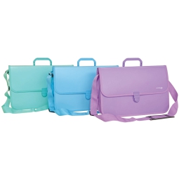 VALIGETTA 39X27 PASTEL CON SOFFIETTO E TRACOLLA