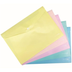 BUSTE CON BOTTONE A4 5PZ KEEPCOLOUR PASTEL