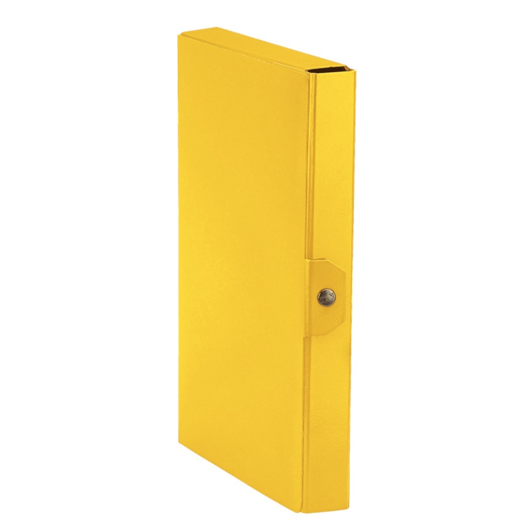 CARTELLE CON BOTTONE 5PZ DORSO 2 GIALLO