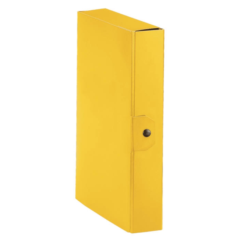 CARTELLE CON BOTTONE 5PZ DORSO 6 GIALLO