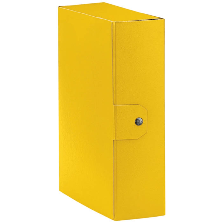 CARTELLE CON BOTTONE 5PZ DORSO 10 GIALLO