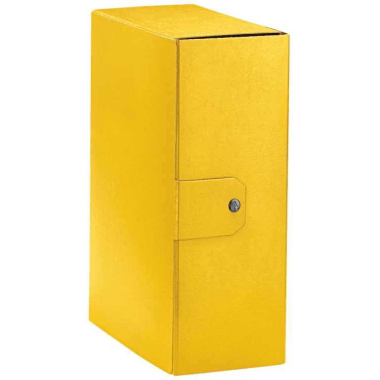 CARTELLE CON BOTTONE 5PZ DORSO 12 GIALLO