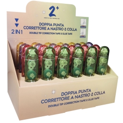 CORRETTORI + COLLA NASTRO 2 IN 1 24PZ