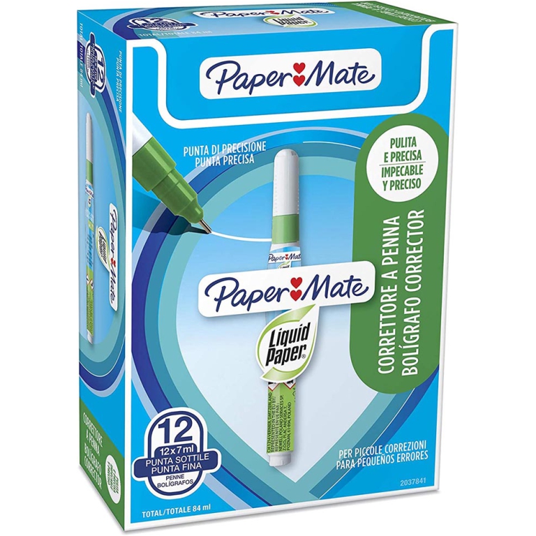 CORRETTORE A PENNA 7ML NP10 12PZ PAPERMATE 3