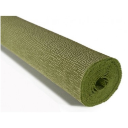 ROTOLO CARTA CRESPA 180GR VERDE OLIVA 5PZ