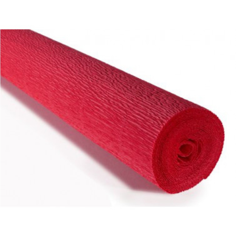 ROTOLO CARTA CRESPA 180GR ROSSO VERMIGLIONE  5PZ