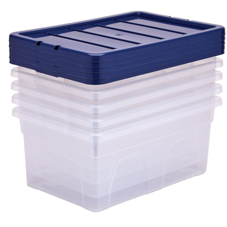 CONTENITORE PLASTICA 38 LITRI COPERCHIO 37X56X25CM 5