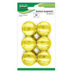 CALAMITA 40MM 12PZ GIALLO A BOTTONE PER LAVAGNA