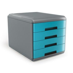 CASSETTIERA ARDA MYDESK  4CASSETTI TURCHESE