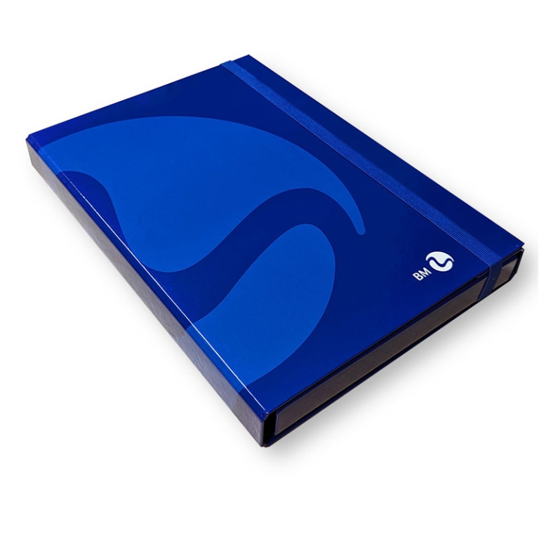 PORTAPROGETTI DORSO 3 CON ELASTICO PIATTO BLU 2