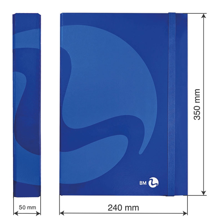 PORTAPROGETTI DORSO 5 CON ELASTICO PIATTO BLU 5