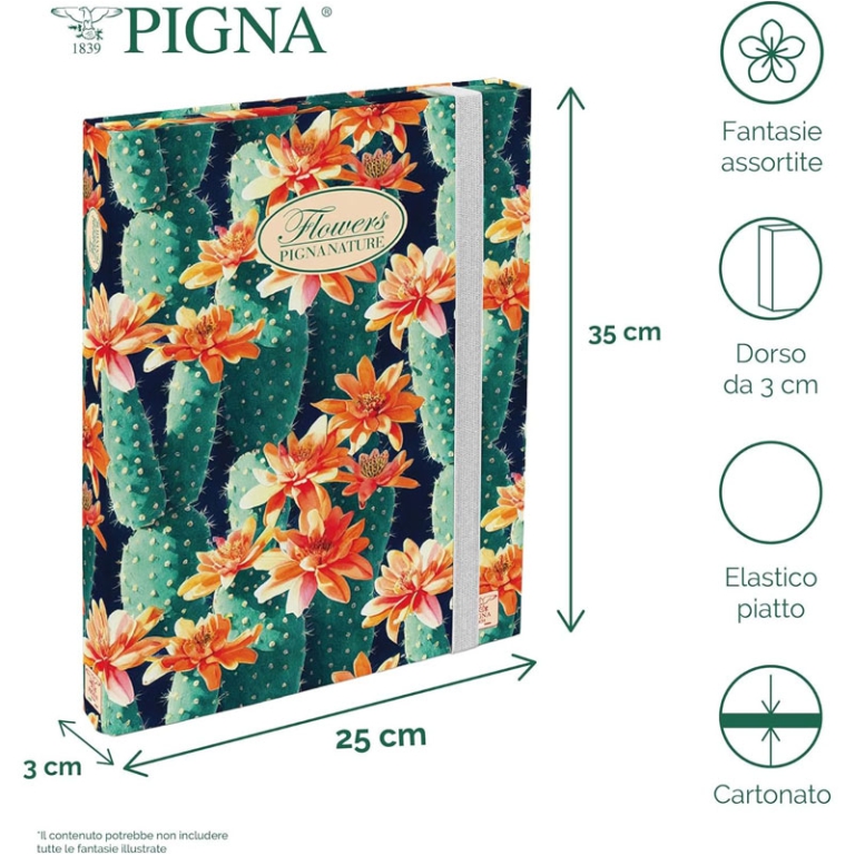 PORTAPROGETTI DORSO 3CM  PIGNA NATURE FLOWERS 2