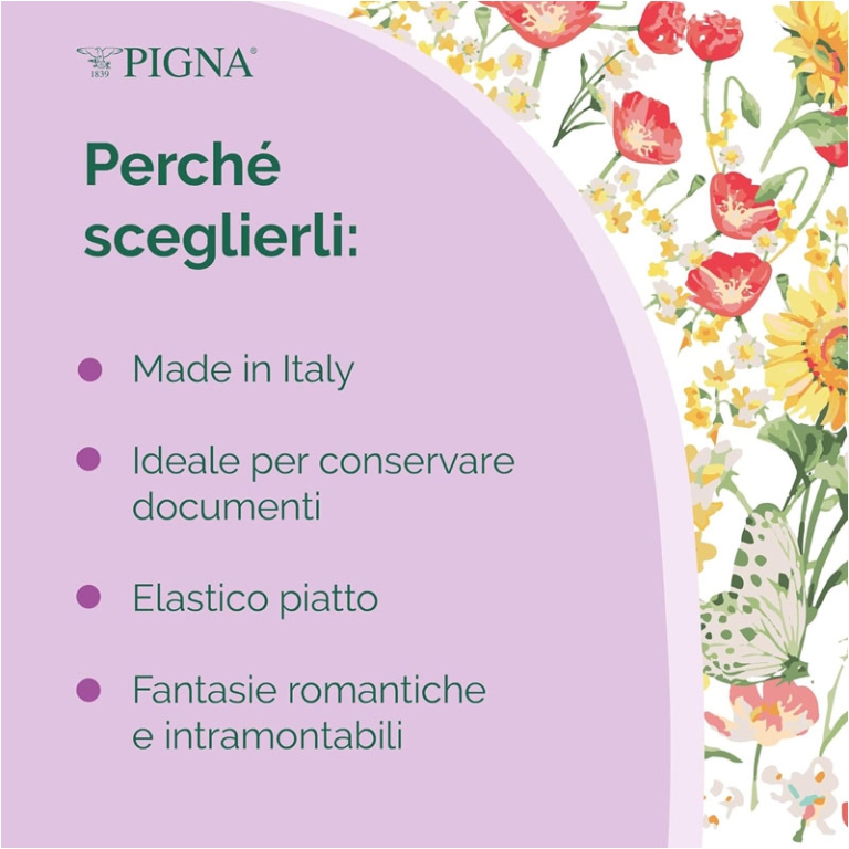 PORTAPROGETTI DORSO 3CM  PIGNA NATURE FLOWERS 5