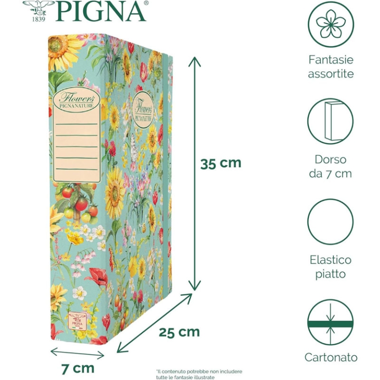 PORTAPROGETTI DORSO 7CM  PIGNA NATURE FLOWERS 2