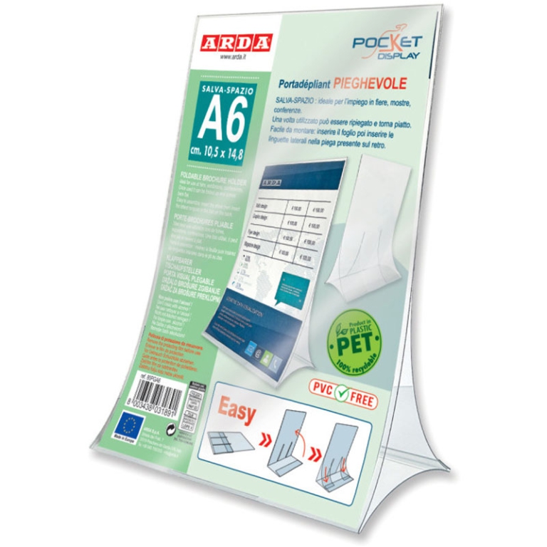 PORTADEPLIANTS PET A6    PIEGHEVOLE