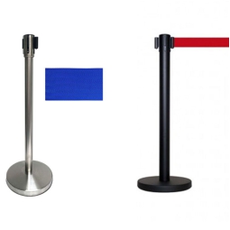 COLONNA DELIMITAZIONE METALCROMO H90CM NASTRO 2MT